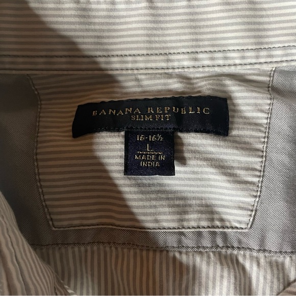 **3 for $21**!!! Banana Rep Men’s long sleeve btn-up, Slim Fit sz L, 16-16.5 nck - Picture 11 of 11